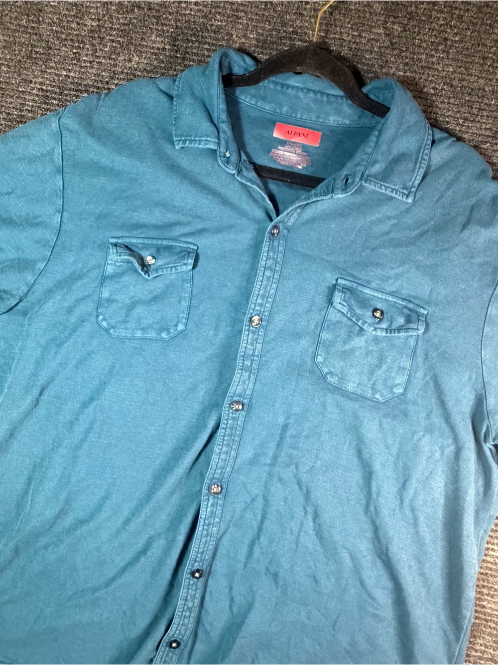 Alfani Teal Button-Down Men's Shirt